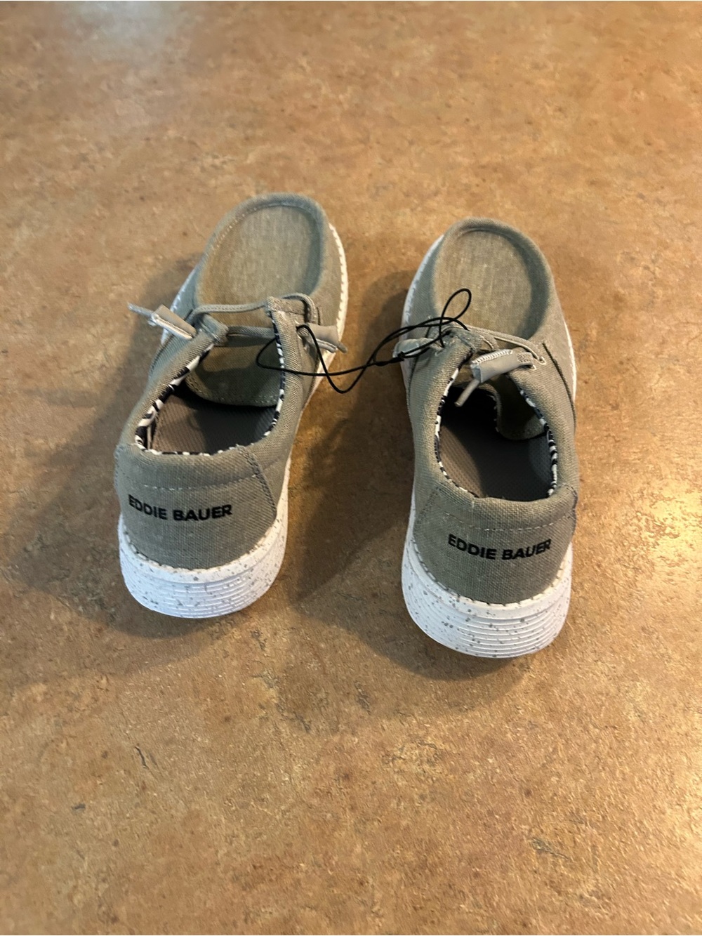 Eddie Bauer Grey Slip-On Sneakers with White Speckled Soles